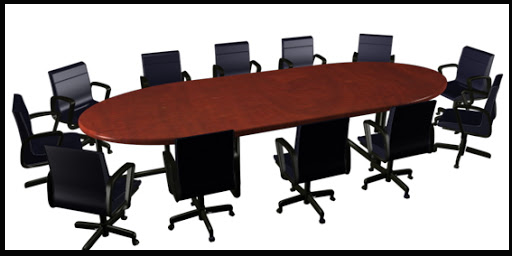 board room table and chairs